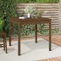 vidaXL Mesa de jardín madera maciza pino marrón miel 82,5x82,5x76 cm