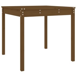 vidaXL Mesa de jardín madera maciza pino marrón miel 82,5x82,5x76 cm