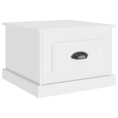 vidaXL Mesa de centro madera contrachapada blanco 50x50x35 cm