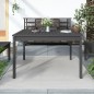 vidaXL Mesa de jardín madera maciza pino gris 121x82,5x76 cm vidaXL Mesa de jardín madera maciza pino gris 121x82,5x76 cm