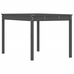 vidaXL Mesa de jardín madera maciza pino gris 121x82,5x76 cm