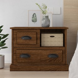 vidaXL Mesita de noche marrón roble 60x39x45 cm