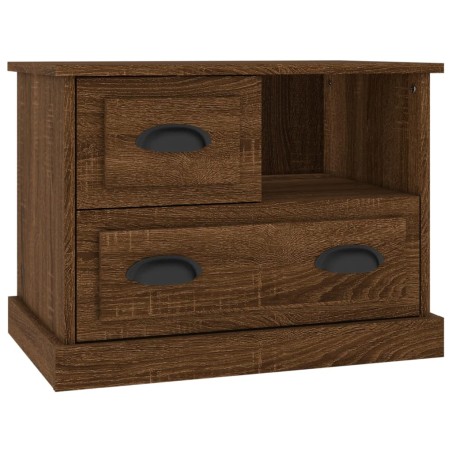 vidaXL Mesita de noche marrón roble 60x39x45 cm