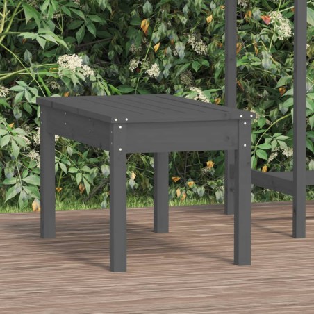 vidaXL Banco de jardín madera maciza pino gris 80x44x45 cm