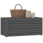 vidaXL Baúl de jardín madera maciza de pino gris 101x50,5x46,5 cm vidaXL Baúl de jardín madera maciza de pino gris 101x50,5x46,5 cm