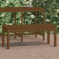 vidaXL Banco de jardín madera maciza pino marrón miel 109x44x45 cm vidaXL Banco de jardín madera maciza pino marrón miel 109x44x45 cm