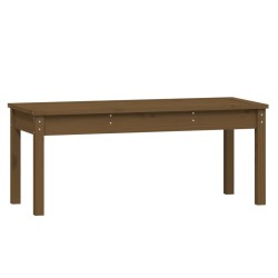vidaXL Banco de jardín madera maciza pino marrón miel 109x44x45 cm