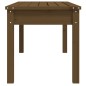 vidaXL Banco de jardín madera maciza pino marrón miel 109x44x45 cm vidaXL Banco de jardín madera maciza pino marrón miel 109x44x45 cm