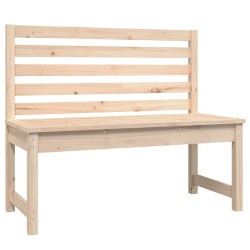 vidaXL Banco de jardín madera maciza de pino 109 cm
