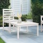 vidaXL Mesa de jardín madera maciza pino blanco 82,5x82,5x45 cm vidaXL Mesa de jardín madera maciza pino blanco 82,5x82,5x45 cm