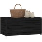 vidaXL Baúl de jardín madera maciza de pino negro 101x50,5x46,5 cm vidaXL Baúl de jardín madera maciza de pino negro 101x50,5x46,5 cm