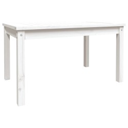 vidaXL Mesa de jardín madera maciza de pino blanco 82,5x50,5x45 cm