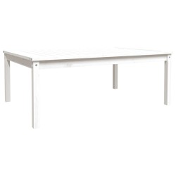 vidaXL Mesa de jardín madera maciza pino blanco 121x82,5x45 cm