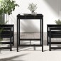 vidaXL Mesa de jardín madera maciza pino negro 82,5x82,5x110 cm vidaXL Mesa de jardín madera maciza pino negro 82,5x82,5x110 cm