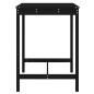 vidaXL Mesa de jardín madera maciza pino negro 82,5x82,5x110 cm vidaXL Mesa de jardín madera maciza pino negro 82,5x82,5x110 cm