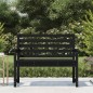vidaXL Banco de jardín madera maciza pino negro 109x48x91,5 cm vidaXL Banco de jardín madera maciza pino negro 109x48x91,5 cm