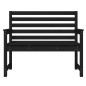 vidaXL Banco de jardín madera maciza pino negro 109x48x91,5 cm vidaXL Banco de jardín madera maciza pino negro 109x48x91,5 cm