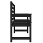 vidaXL Banco de jardín madera maciza pino negro 109x48x91,5 cm vidaXL Banco de jardín madera maciza pino negro 109x48x91,5 cm