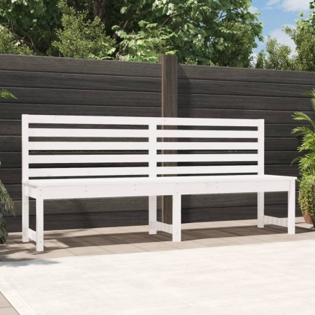 vidaXL Banco de jardín madera maciza pino blanco 201,5 cm