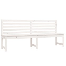 vidaXL Banco de jardín madera maciza pino blanco 201,5 cm