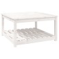 vidaXL Mesa de jardín madera maciza pino blanco 82,5x82,5x45 cm vidaXL Mesa de jardín madera maciza pino blanco 82,5x82,5x45 cm