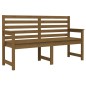 vidaXL Banco de jardín madera maciza pino marrón miel 159,5x48x91,5 cm vidaXL Banco de jardín madera maciza pino marrón miel 159,5x48x91,5 cm