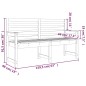 vidaXL Banco de jardín madera maciza pino marrón miel 159,5x48x91,5 cm vidaXL Banco de jardín madera maciza pino marrón miel 159,5x48x91,5 cm