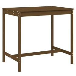 vidaXL Mesa de jardín madera maciza pino marrón miel 121x82,5x110 cm