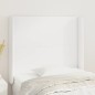 vidaXL Cabecero con orejas de cuero sintético blanco 103x16x118/128 cm vidaXL Cabecero con orejas de cuero sintético blanco 103x16x118/128 cm