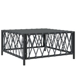 vidaXL Mesa de jardín tela tejida gris antracita 70x70x34 cm
