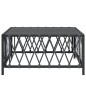 vidaXL Mesa de jardín tela tejida gris antracita 70x70x34 cm