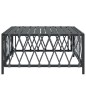 vidaXL Mesa de jardín tela tejida gris antracita 70x70x34 cm
