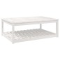 vidaXL Mesa de jardín madera maciza pino blanco 121x82,5x45 cm vidaXL Mesa de jardín madera maciza pino blanco 121x82,5x45 cm
