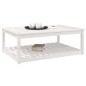 vidaXL Mesa de jardín madera maciza pino blanco 121x82,5x45 cm vidaXL Mesa de jardín madera maciza pino blanco 121x82,5x45 cm