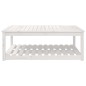 vidaXL Mesa de jardín madera maciza pino blanco 121x82,5x45 cm vidaXL Mesa de jardín madera maciza pino blanco 121x82,5x45 cm