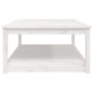 vidaXL Mesa de jardín madera maciza pino blanco 121x82,5x45 cm vidaXL Mesa de jardín madera maciza pino blanco 121x82,5x45 cm