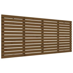 vidaXL Cabecero cama pared madera maciza pino marrón miel 206x3x91,5cm