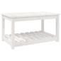 vidaXL Mesa de jardín madera maciza de pino blanco 82,5x50,5x45 cm vidaXL Mesa de jardín madera maciza de pino blanco 82,5x50,5x45 cm