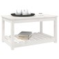 vidaXL Mesa de jardín madera maciza de pino blanco 82,5x50,5x45 cm vidaXL Mesa de jardín madera maciza de pino blanco 82,5x50,5x45 cm