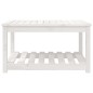 vidaXL Mesa de jardín madera maciza de pino blanco 82,5x50,5x45 cm vidaXL Mesa de jardín madera maciza de pino blanco 82,5x50,5x45 cm