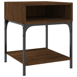 vidaXL Mesita de noche madera de ingeniería marrón roble 40x41x50 cm