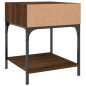 vidaXL Mesita de noche madera de ingeniería marrón roble 40x41x50 cm vidaXL Mesita de noche madera de ingeniería marrón roble 40x41x50 cm
