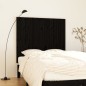vidaXL Cabecero de cama pared madera maciza pino negro 127,5x3x110 cm vidaXL Cabecero de cama pared madera maciza pino negro 127,5x3x110 cm