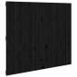 vidaXL Cabecero de cama pared madera maciza pino negro 127,5x3x110 cm vidaXL Cabecero de cama pared madera maciza pino negro 127,5x3x110 cm