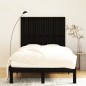 vidaXL Cabecero de cama pared madera maciza pino negro 127,5x3x110 cm vidaXL Cabecero de cama pared madera maciza pino negro 127,5x3x110 cm