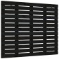 vidaXL Cabecero de cama de pared madera maciza pino negro 106x3x91,5cm vidaXL Cabecero de cama de pared madera maciza pino negro 106x3x91,5cm