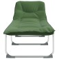 vidaXL Tumbona plegable tela verde oscuro vidaXL Tumbona plegable tela verde oscuro