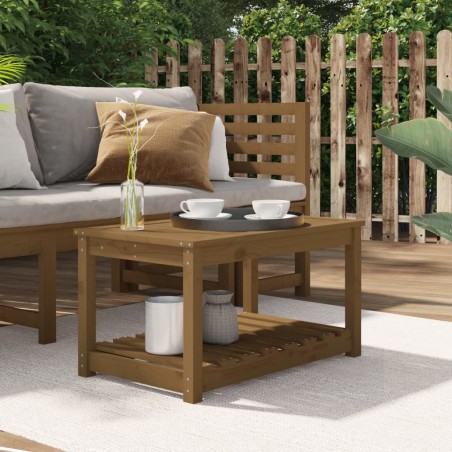 vidaXL Mesa de jardín madera maciza pino marrón miel 82,5x50,5x45 cm