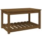 vidaXL Mesa de jardín madera maciza pino marrón miel 82,5x50,5x45 cm vidaXL Mesa de jardín madera maciza pino marrón miel 82,5x50,5x45 cm