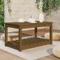 vidaXL Mesa de jardín madera maciza pino marrón miel 82,5x50,5x45 cm vidaXL Mesa de jardín madera maciza pino marrón miel 82,5x50,5x45 cm